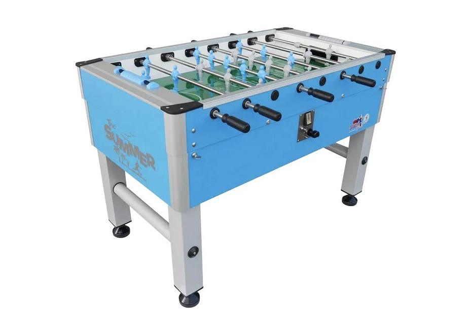 Baby-foot Roberto Sport New Camp – Vert/bleu, Avec Monnayeur, Neuf Sous Emballage