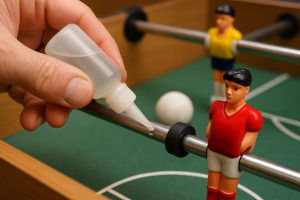 Réduire le frottement des barres de babyfoot